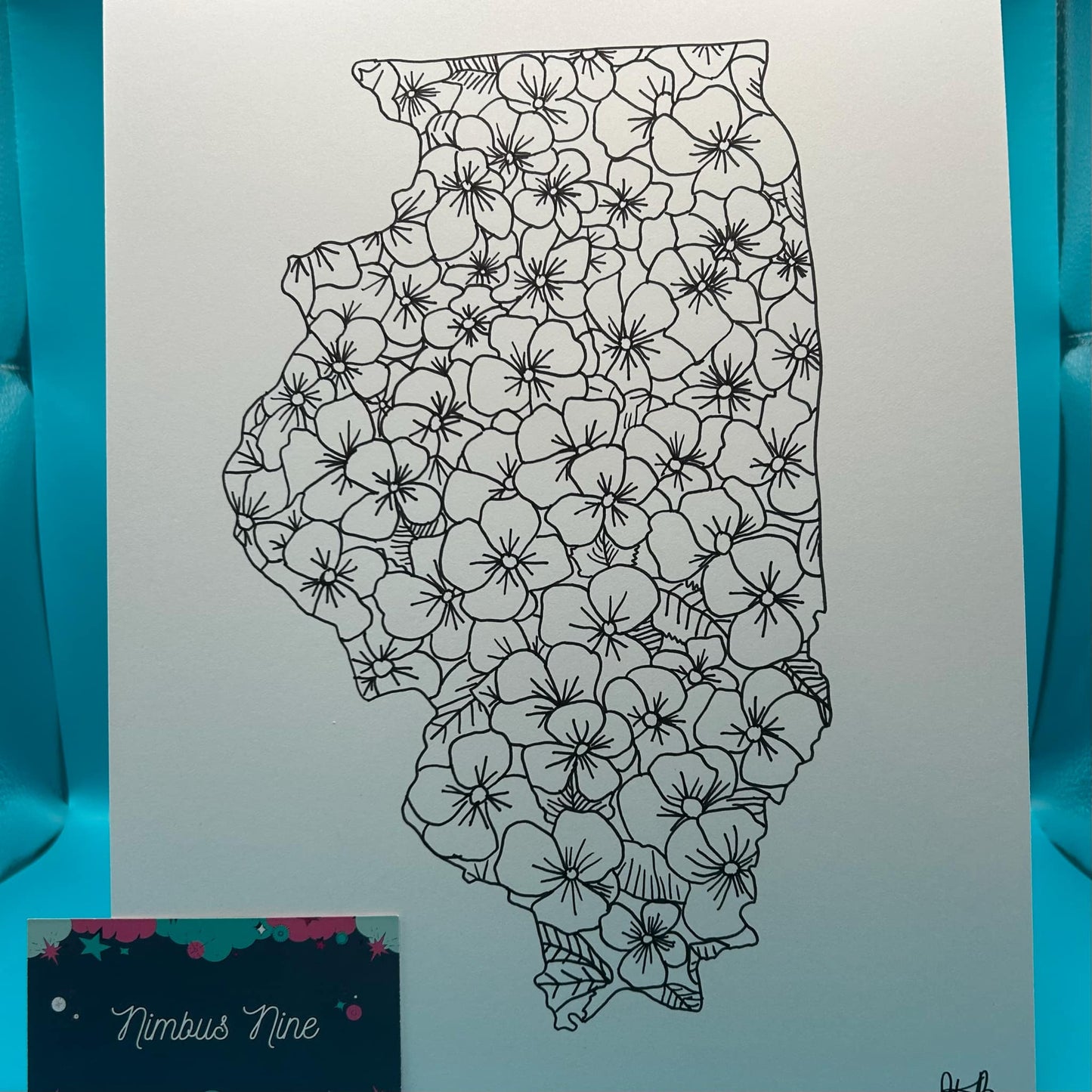 Line Art Illinois State Flower